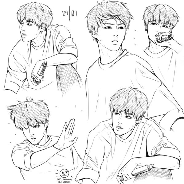 Раскраска группы BTS