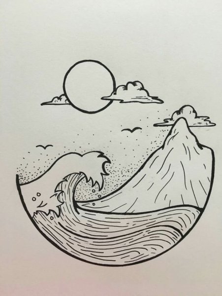 Раскраска пейзаж