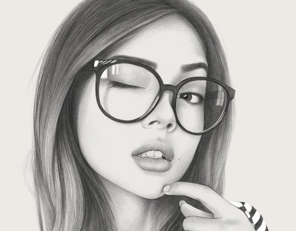 Рисунок карандашом девушка в джинсах