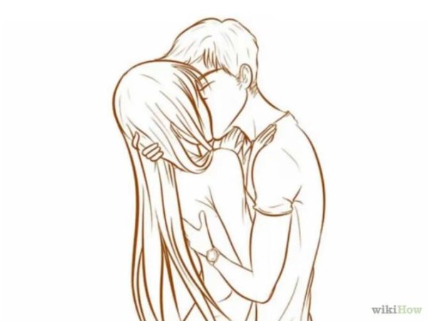 2 Человека рисунок для срисовки