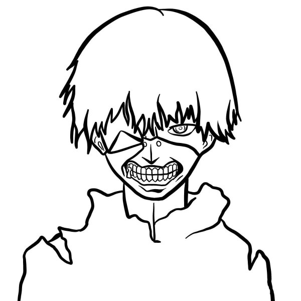 Канеки Кен раскраска