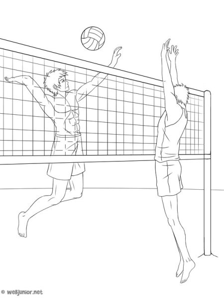 Волейбол раскраска для детей