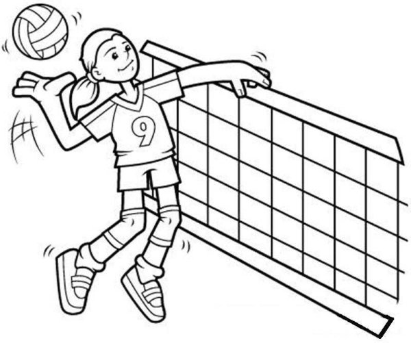 Рисунки на тему волейбол легкие