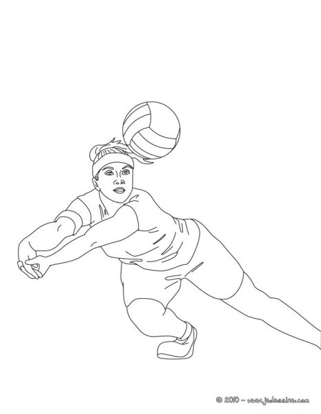 Спортивные раскраски для детей волейбол