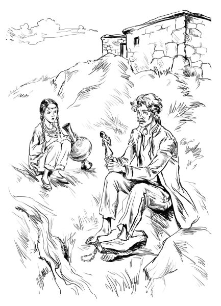 Раскраска кавказский пленник толстой