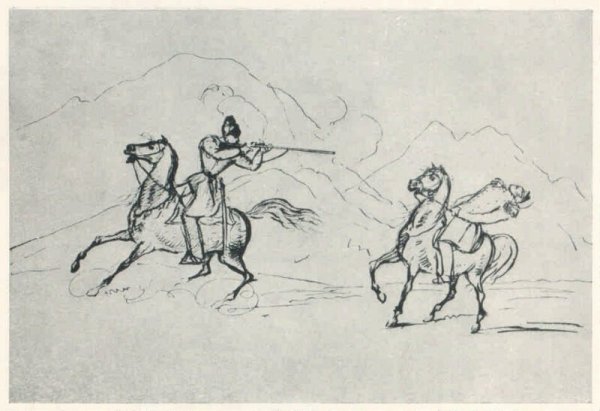 Кавказский пленник рисунок карандашом