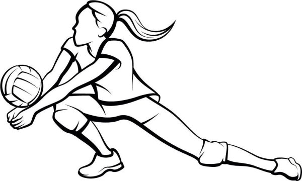 Волейболист раскраска