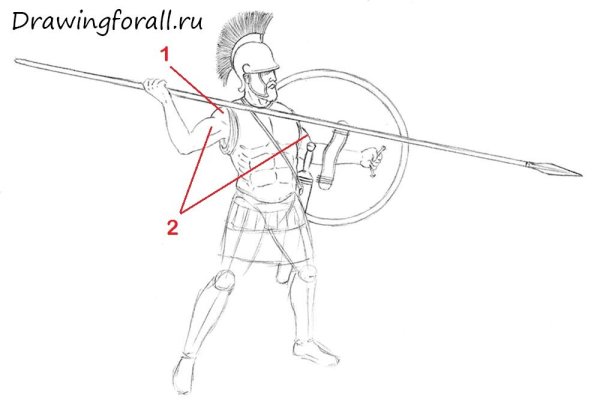 Этапы рисования богатыря