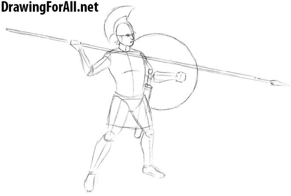 Воин Наброски карандашом