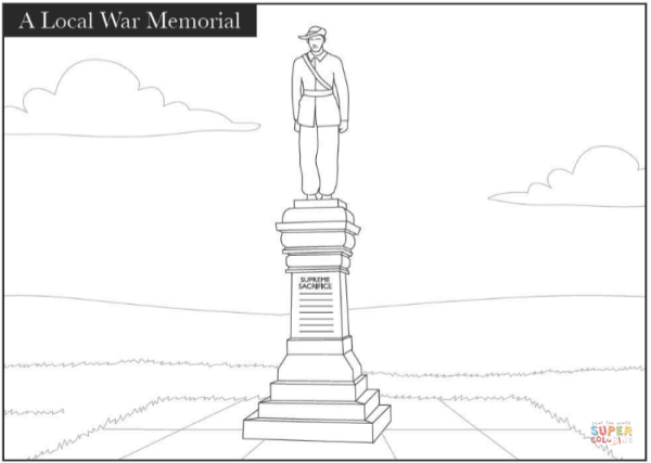 Памятник раскраска