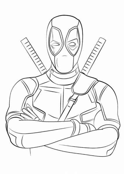 Марвел карандашом Дэдпул