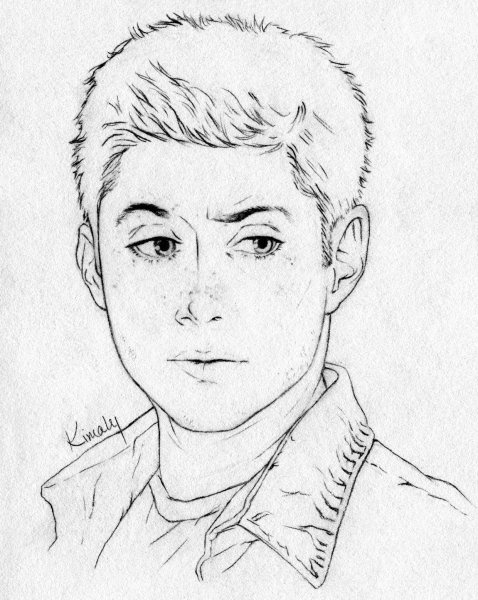 Автопортрет карандашом мальчика