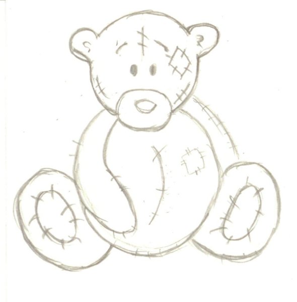 Мишка Тедди рисовать