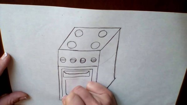 Плита рисунок карандашом