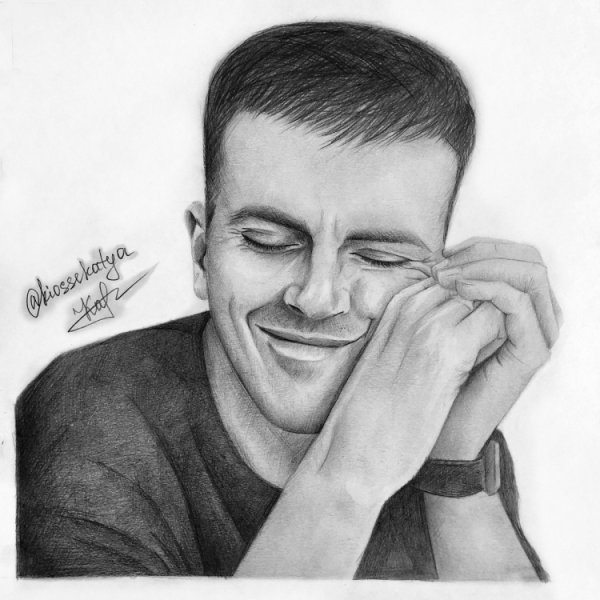 Антон Шастун рисунок карандашом