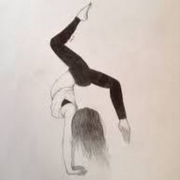 Гимнастка рисунок карандашом