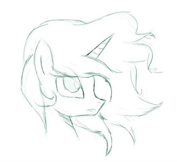 Пони для срисовки карандашом