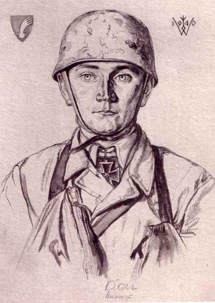 Вольфганг Вилльрих немецкий солдат рисунок