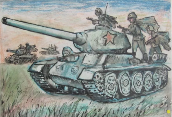 Война рисунок карандашом