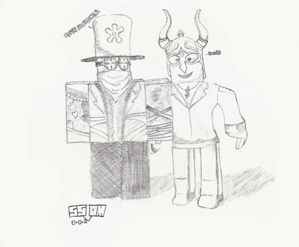 РОБЛОКС рисунки карандашом