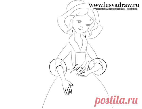 Золушка рисунок карандашом