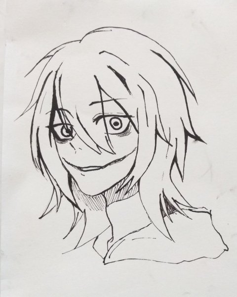 Раскраски аниме крипипаста Джефф