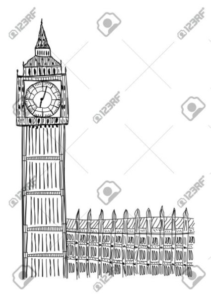 Башня Биг Бен раскраска