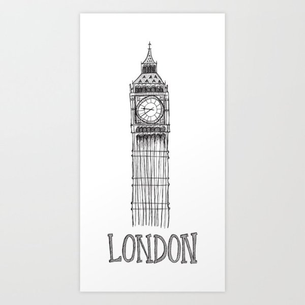 Лондон и Биг Бен раскрасить