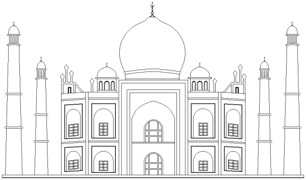 Тадж Махал скетч