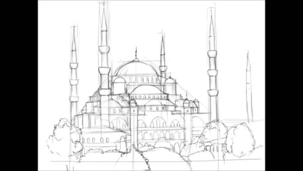 Мечеть сердце Чечни чертеж