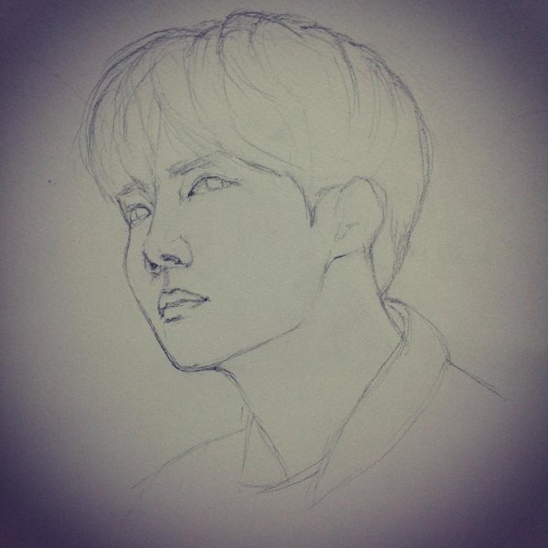 БТС карандашом Джей Хоуп