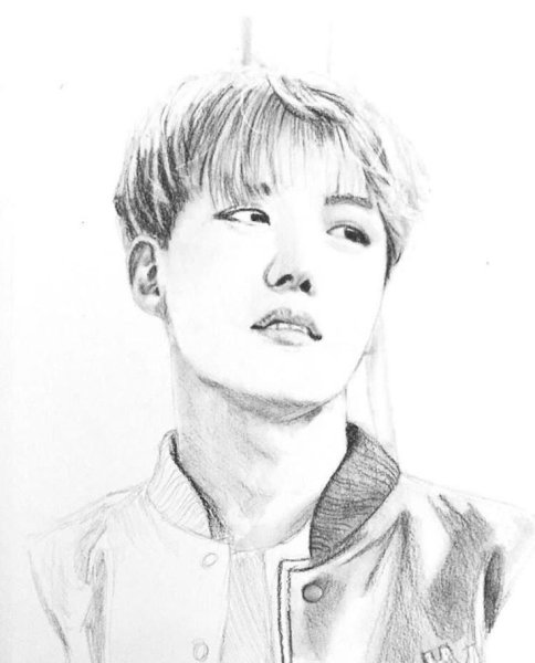 Чон Хосок карандашом