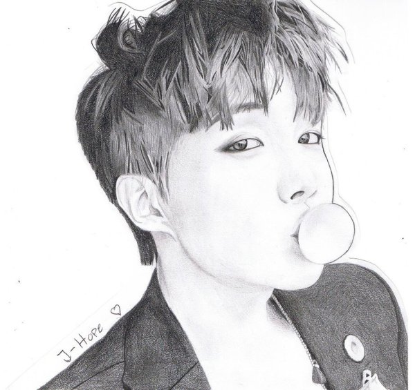 Рисунки BTS карандашом легкие