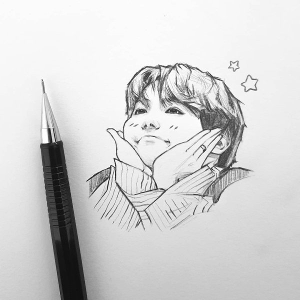 BTS Lineart Юнги