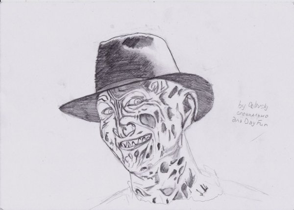 Фредди Крюгер срисовать