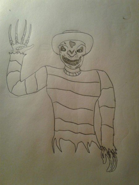 Фредди Крюгер раскраска для детей