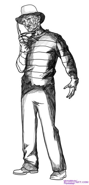 Фредди Крюгер раскраска в полный рост