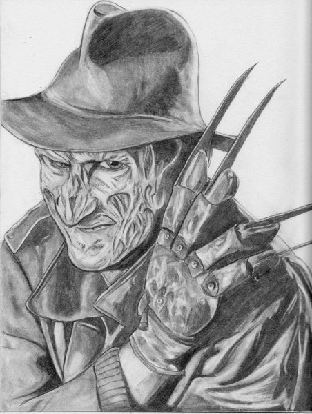Фредди Крюгер рисунок карандашом