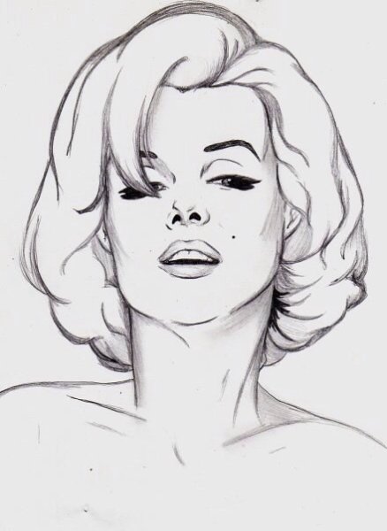 Мэрилин Монро раскраска