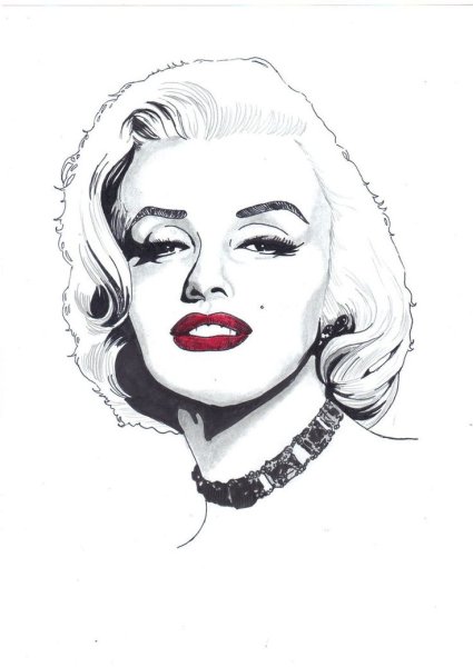 Мэрилин Монро нарисова