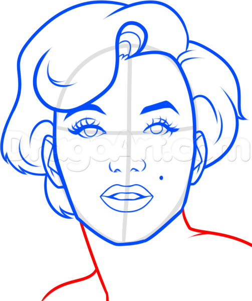 Мэрилин Монро для срисовки