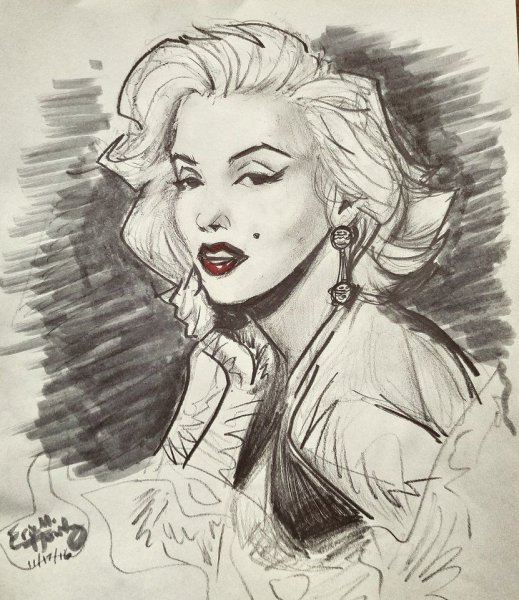 Мэрилин Монро рисунок