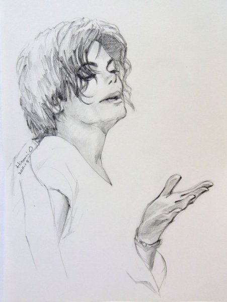 Майкл Джексон рисунок поэтапно