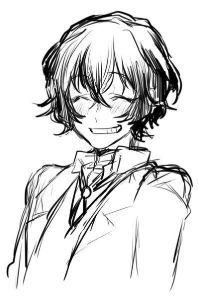 Дадзай Осаму рисовка