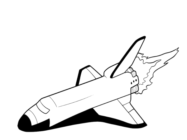 Космический корабль нарисовать легко