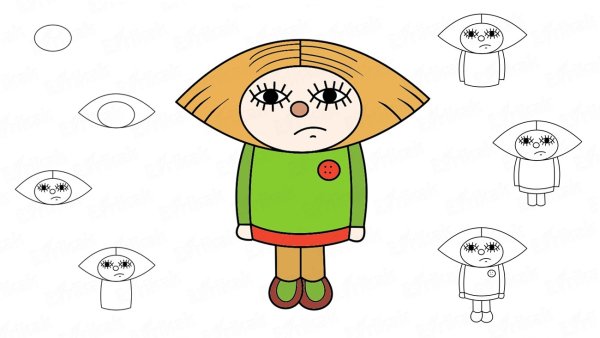 Домовёнок Кузька рисования детям