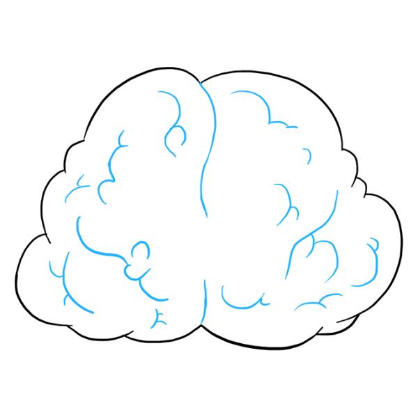 Мозг сбоку вектор