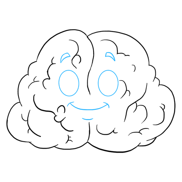 Мозг черно белый