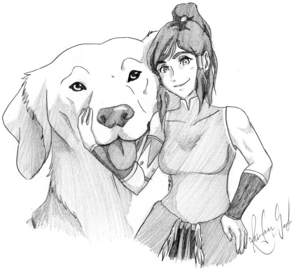 Корра карандашом