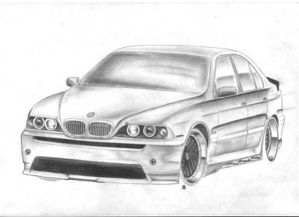BMW m5 e39 рисунок